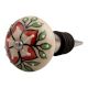 Red Poinsettia Flower Ceramic Wine Stopper